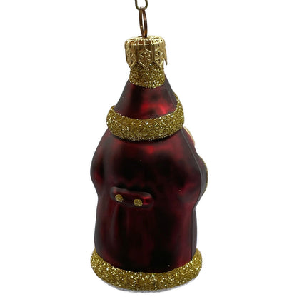 Patricia Breen Ornament Woodland Santa Claus Bordeaux Gold Christmas Tree Decor
