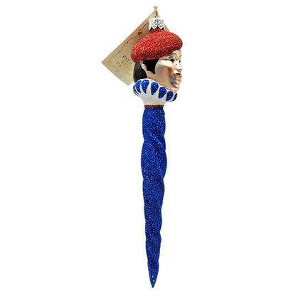 Patricia Breen French Twist Blue Glittered Icicle Christmas Holiday Ornament