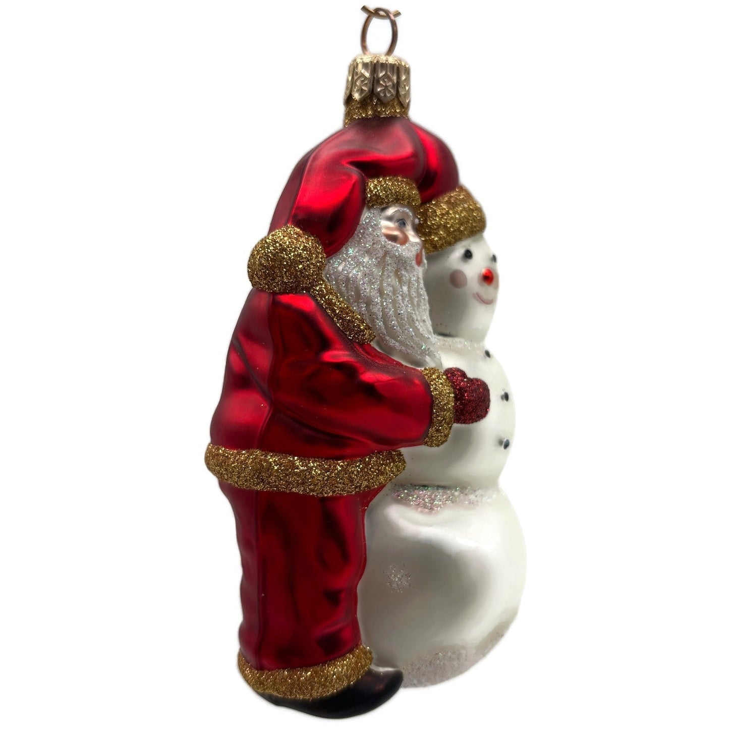 Patricia Breen Friends Red Santa and Snowman Snowflakes Christmas Tree Ornament