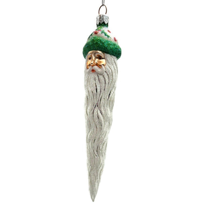 Patricia Breen Santa Icicle Holly Green Pearl Red berry Christmas Tree Ornament
