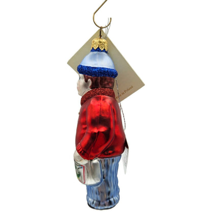 Patricia Breen Henrys First Day Of School Red Blue Signed Christmas Ornament