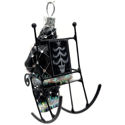 Patricia Breen Fitzgerald Santa Black Rocking Chair Standing Christmas Ornament