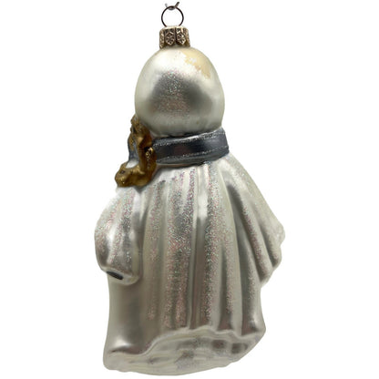 Halloween Ghost Ball Chain White Gold Christmas Ornament Kurt Adler Polonaise