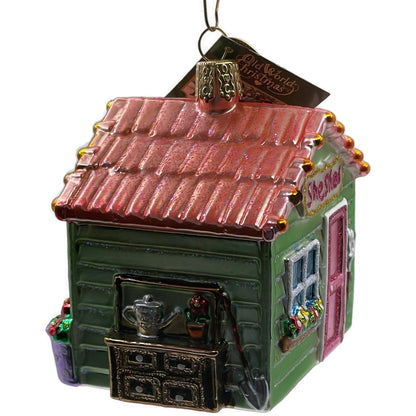 She Shed Ornament Old World Christmas Garden Yard Blown Glass Christmas Tree OWC