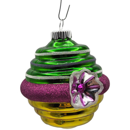 Christopher Radko Shiny Brite Lantern Reflector Christmas Tree Ornament Set of 6