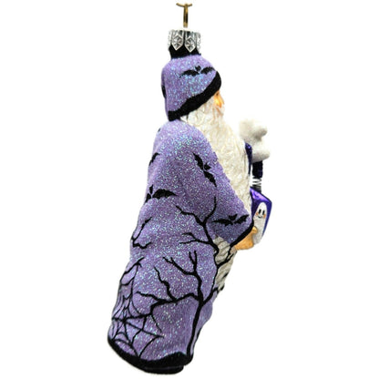 Patricia Breen Jack in the Box Santa Lavender With Ghost Halloween Ornament NM