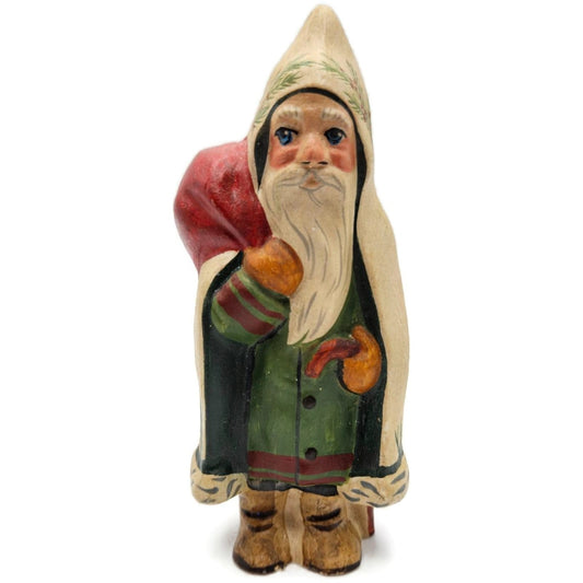 Vaillancourt Scherenschnitte Father Christmas Chalkware Folk Art Figurine 3599
