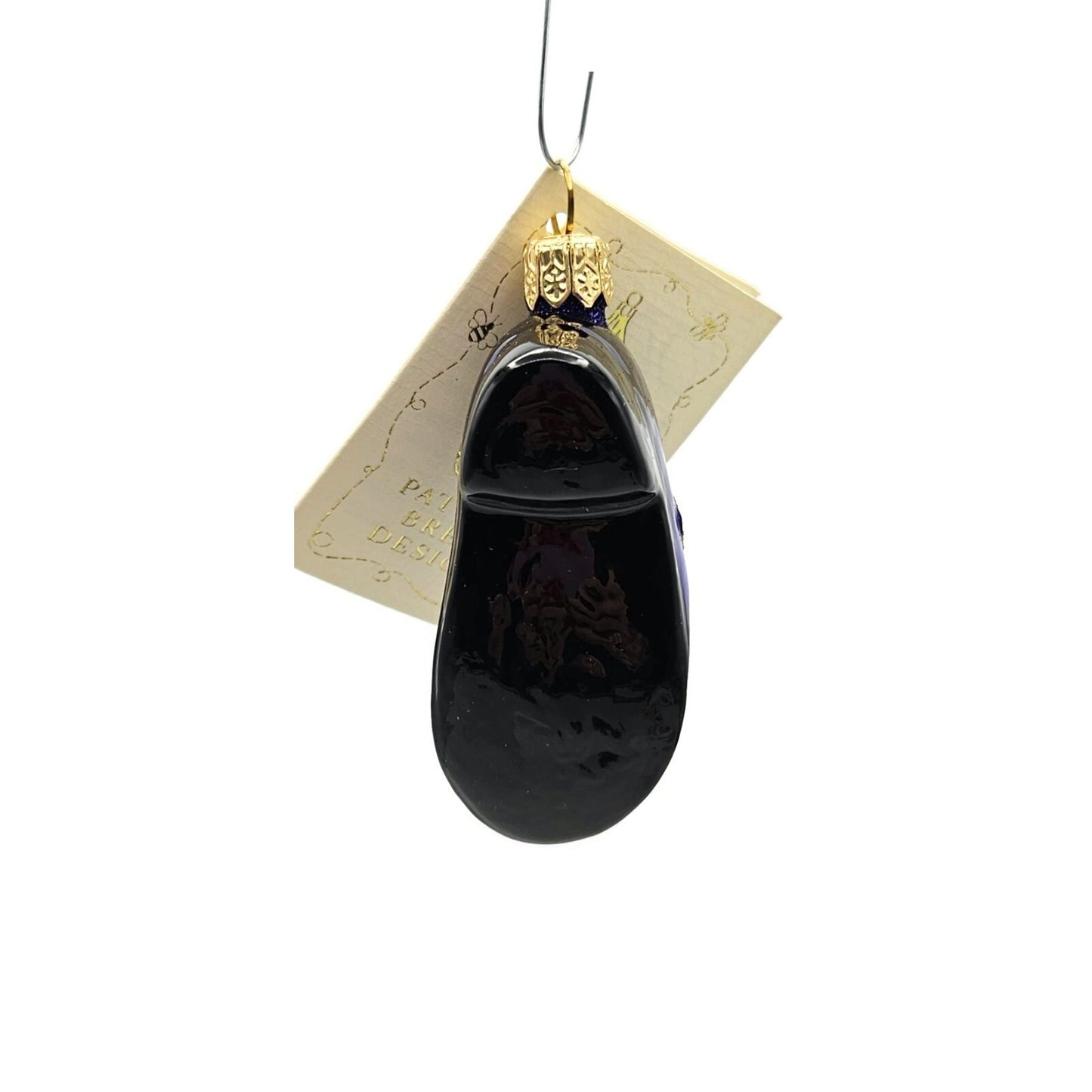 Patricia Breen Little Ones Shoe Purple Glittered Christmas Holiday Tree Ornament