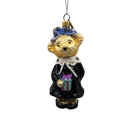 Christopher Radko Petite Portrait in Black White Muffy Holiday Ornament 00NAB06