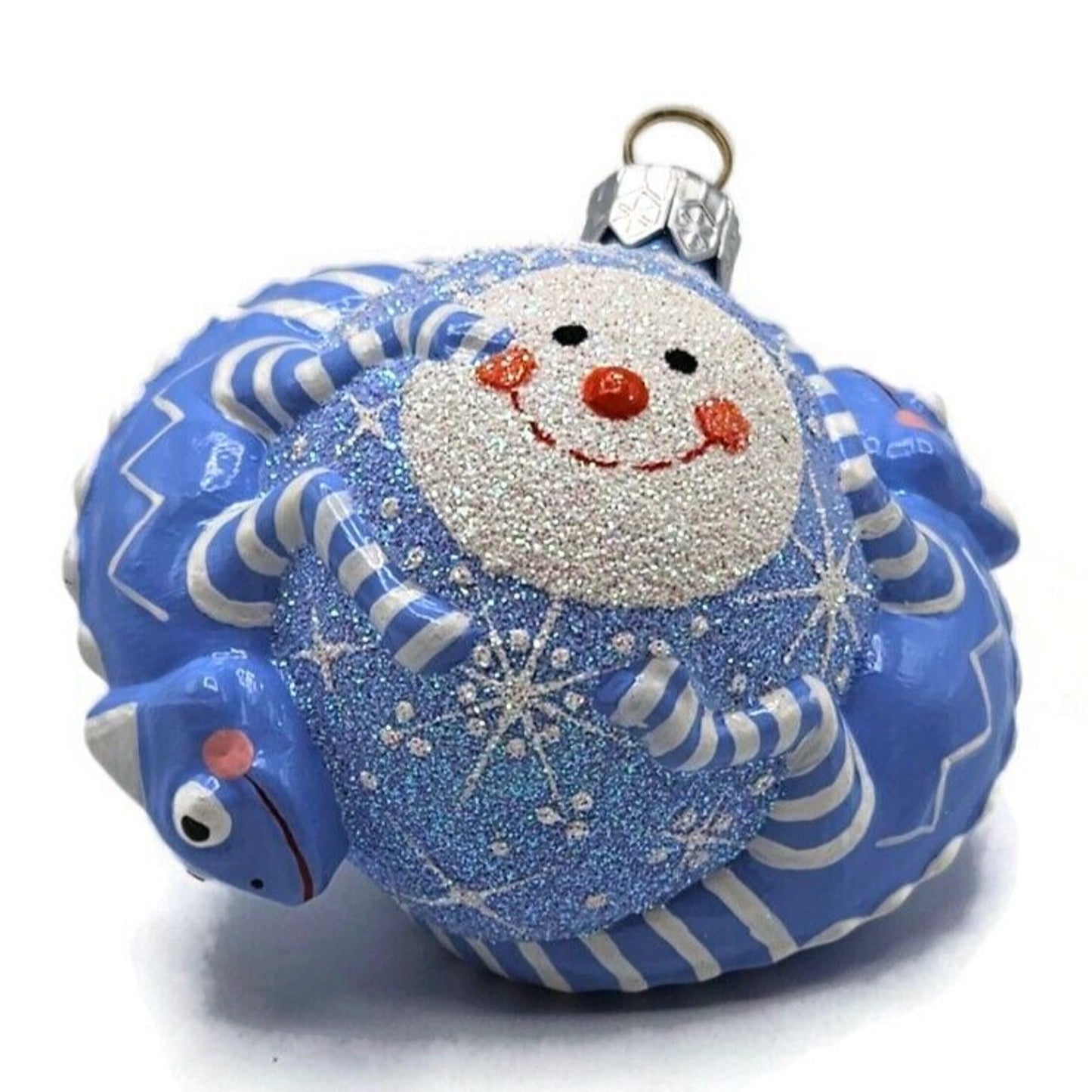 Ornament Patricia Breen Once Again for James Snowfaces Blue Chameleon Christmas