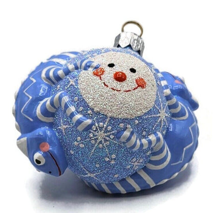 Ornament Patricia Breen Once Again for James Snowfaces Blue Chameleon Christmas