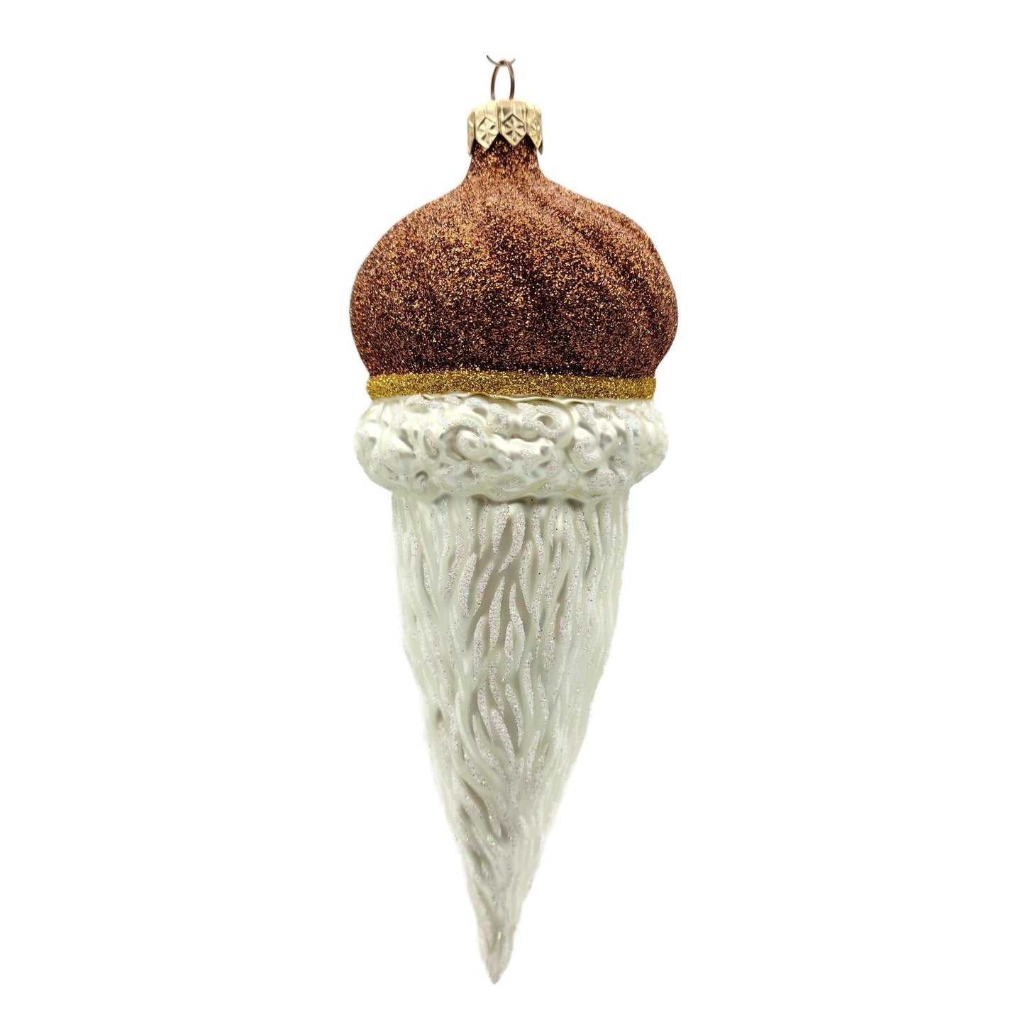 Patricia Breen Minsk Santa Claus Copper Glitter Christmas Holiday Tree Ornament