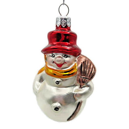 Christopher Radko Littlest Snowman Red Hat Glass Christmas Ornament 92-067-0