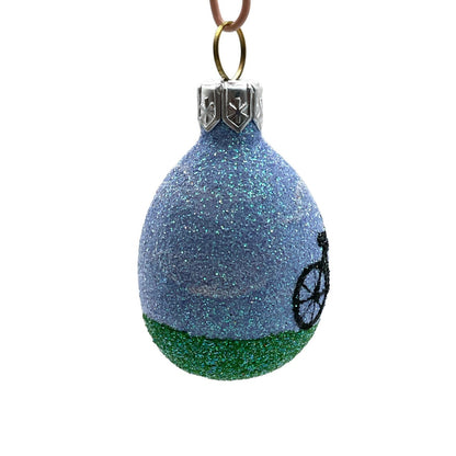 Patricia Breen Miniature Egg Go Ride your Bike Easter Christmas Tree Ornament