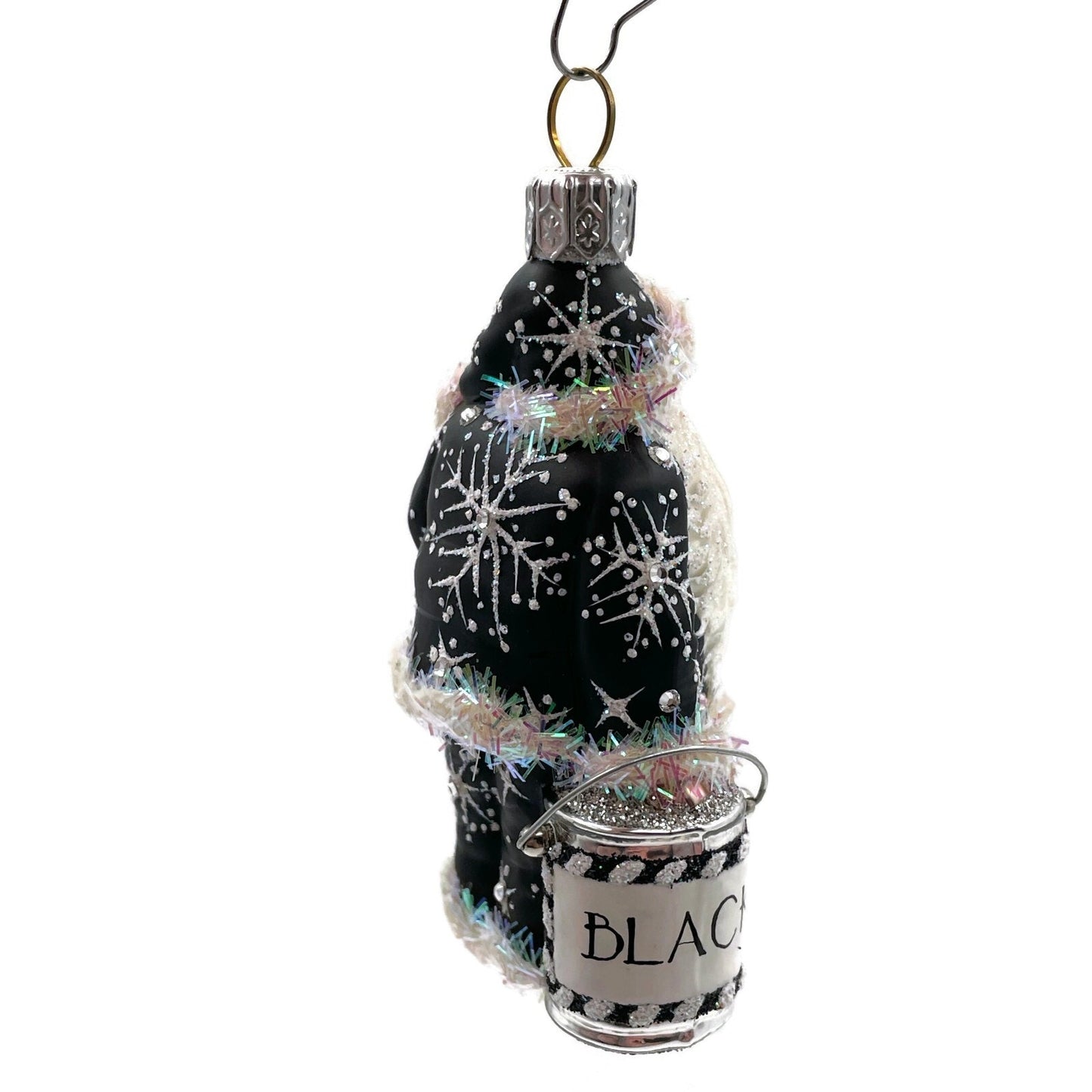 Patricia Breen Toys to Paint Black Santa Claus Christmas Holiday Tree Ornament