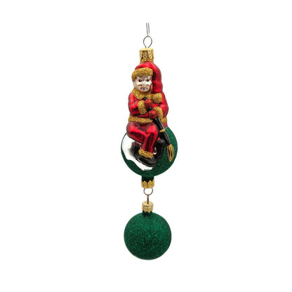 Patricia Breen Jingles the Elf Red Suit Green Ball Christmas Holiday Ornament