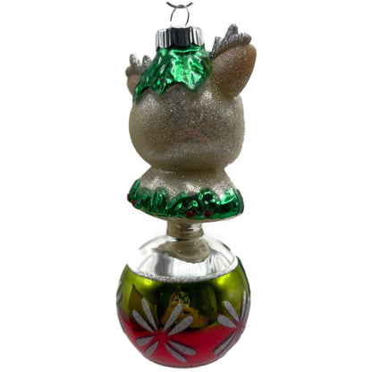 Christopher Radko Shiny Brite Holiday Splendor Santa Deer Christmas Ornament Set