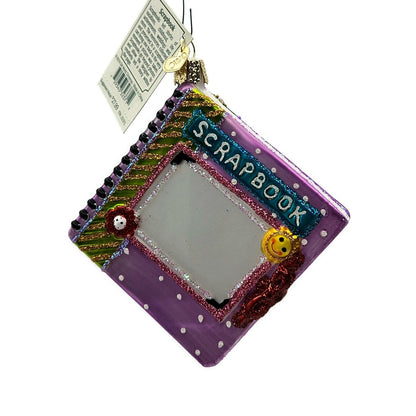 Old World Christmas Scrapbook Dotted Christmas Holiday Tree Ornament OWC 32371