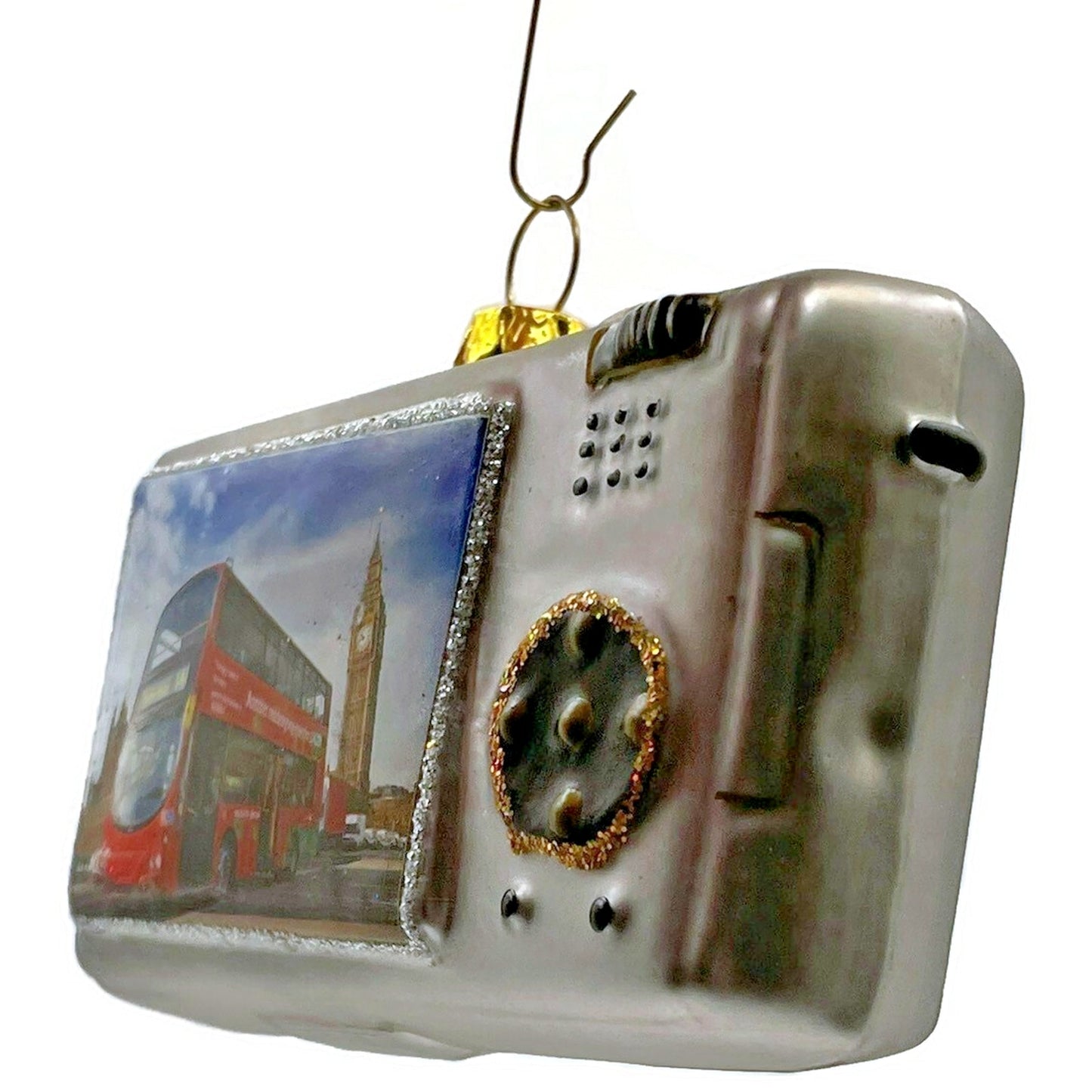 Digital Camera Double Decker Bus London England Christmas Tree Decor Ornament