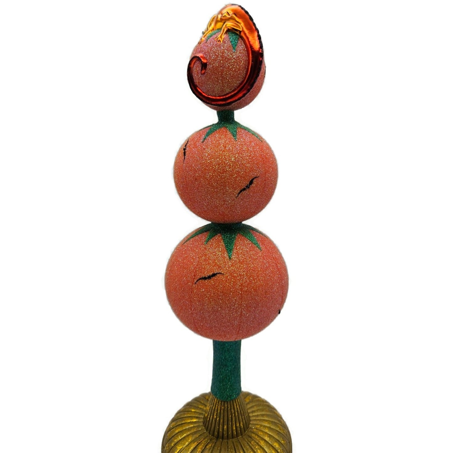 Patricia Breen Chameleon Finial Halloween Pumpkins Jack-O-Lantern Tree Topper