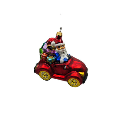 Christopher Radko Jolly Jalopy Santa Claus Christmas Tree Ornament 97-151-0