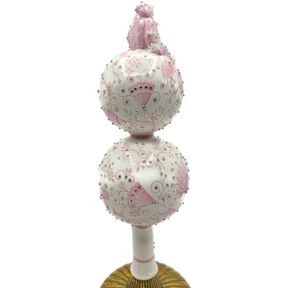 Patricia Breen Summit Finial Chinoiserie Pink Spring Christmas Tree Topper CATZ