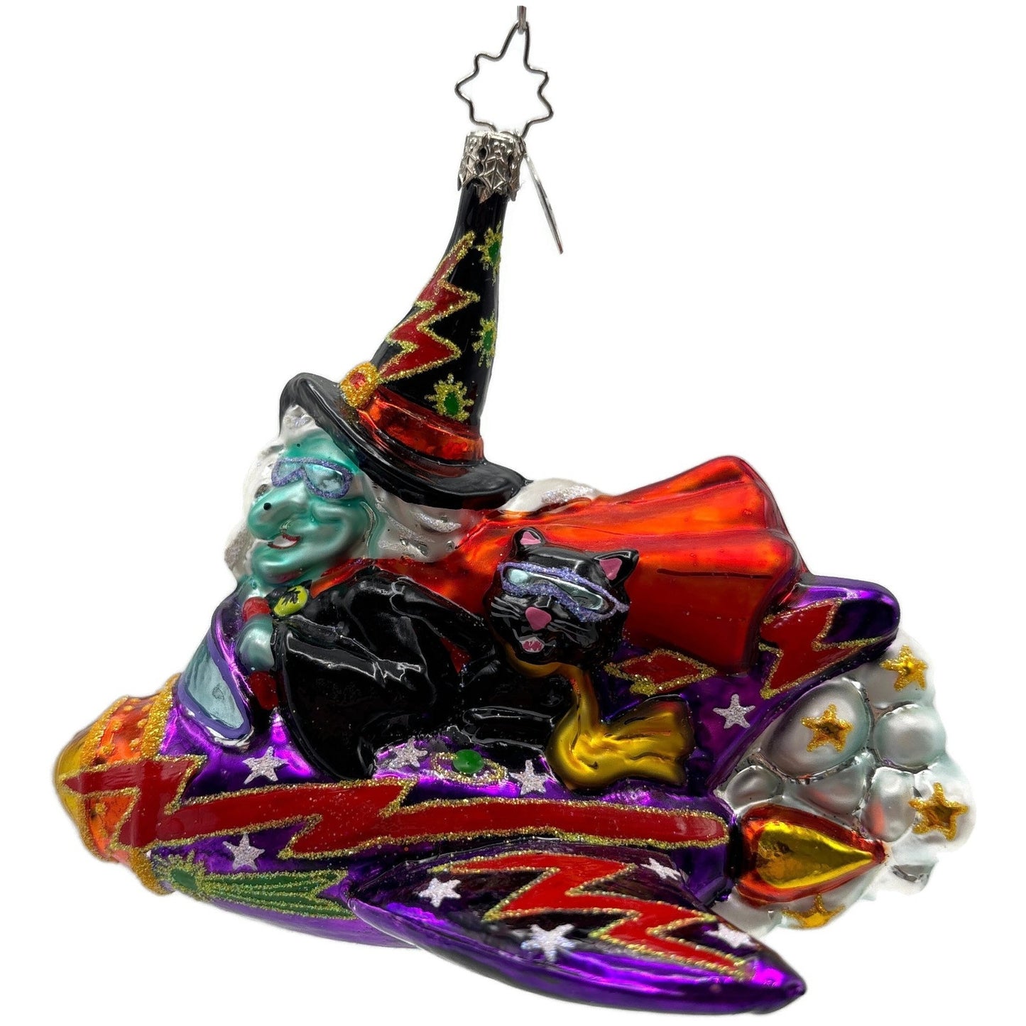 Christopher Radko Broomer Zoomer Witch Halloween Christmas Tree Ornament 1011692