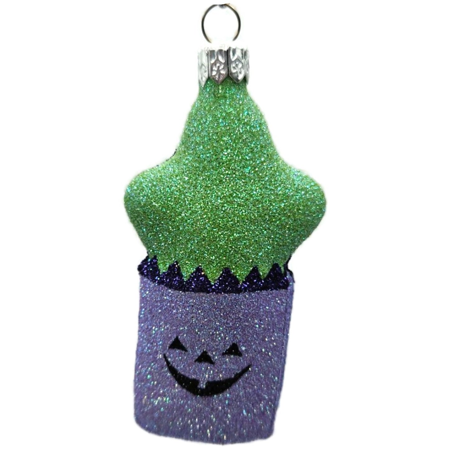 Patricia Breen Treat Seeker Violet Bag Green Ghost Lavender Halloween Ornament