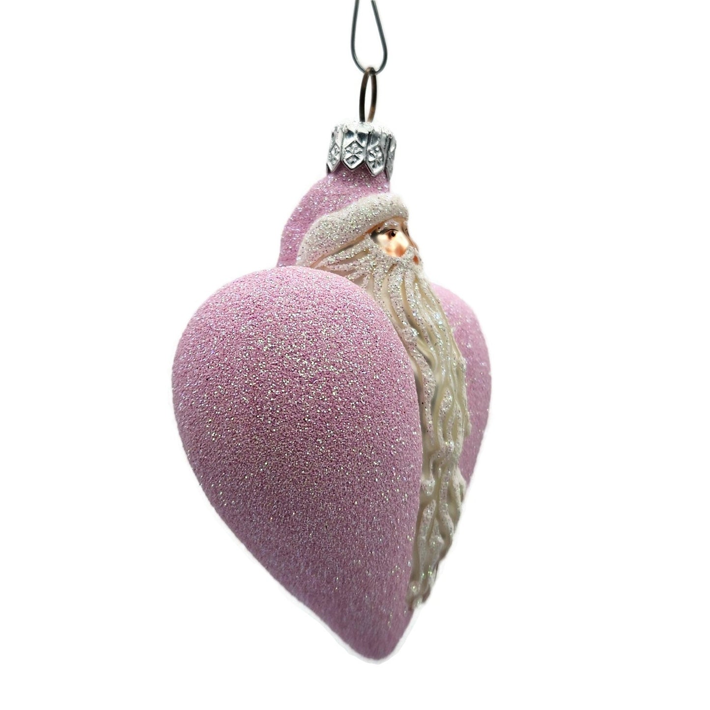 Patricia Breen Santa du Coeur Pink Heart Valentines Christmas Tree Ornament