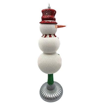 Patricia Breen Snowy Topper Finial Red Snowman Holly Christmas Tree Topper