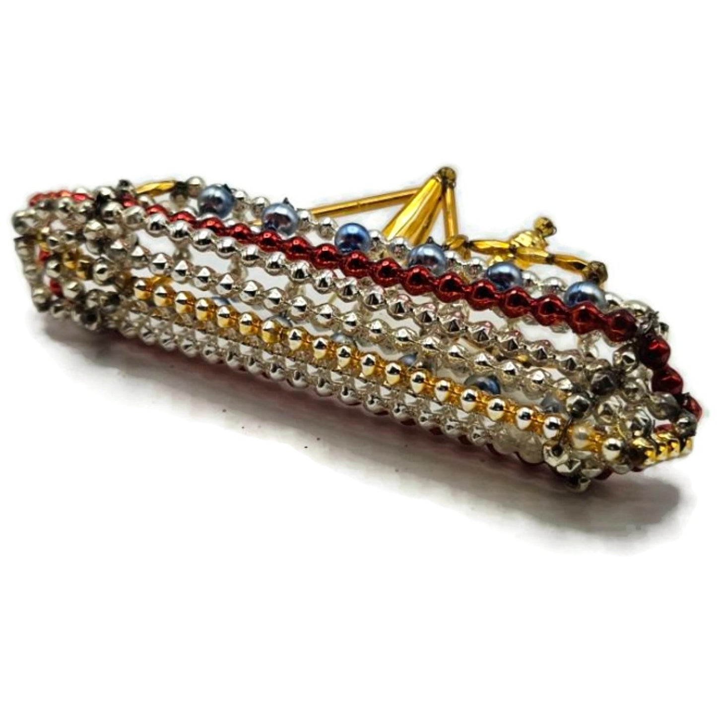 Christopher Radko Luxury Liner Ship Christmas Ornament Beaded Czech 98-230-0