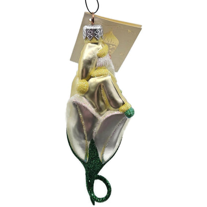 Patricia Breen Bluebell Yellow Santa Pearl Flower Spring Christmas Tree Ornament