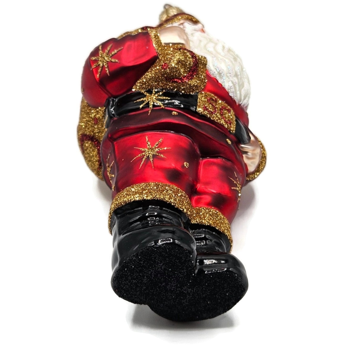 Patricia Breen Nordstrom Santa Claus Red Moon Star Celestial Christmas Ornament