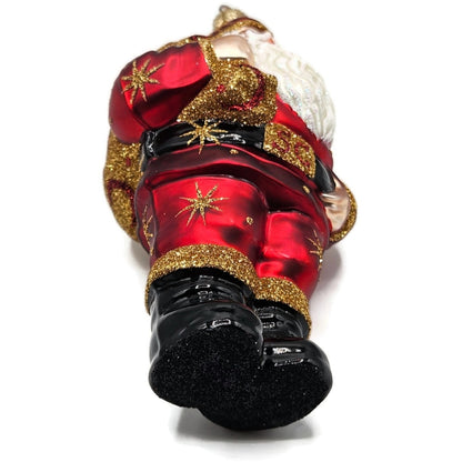 Patricia Breen Nordstrom Santa Claus Red Moon Star Celestial Christmas Ornament