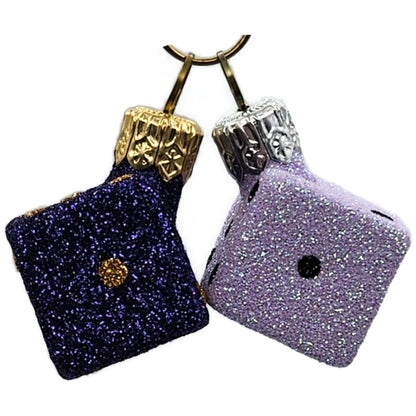 Patricia Breen Dice Pair Purple Lavender Christmas Complimentary Ornament CATZ
