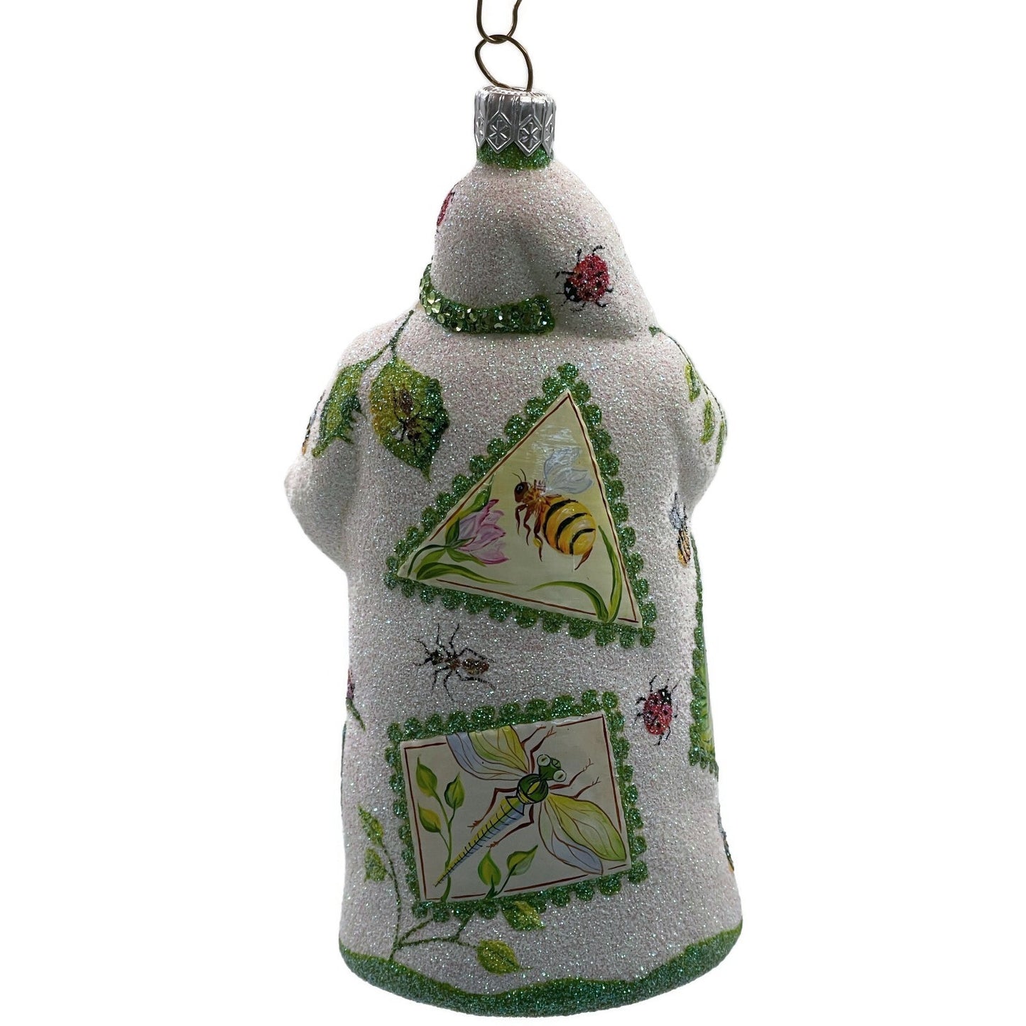 Patricia Breen Ornament Evans Santa Claus Insects Green Trim Spring Christmas