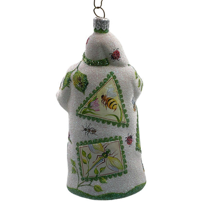 Patricia Breen Ornament Evans Santa Claus Insects Green Trim Spring Christmas