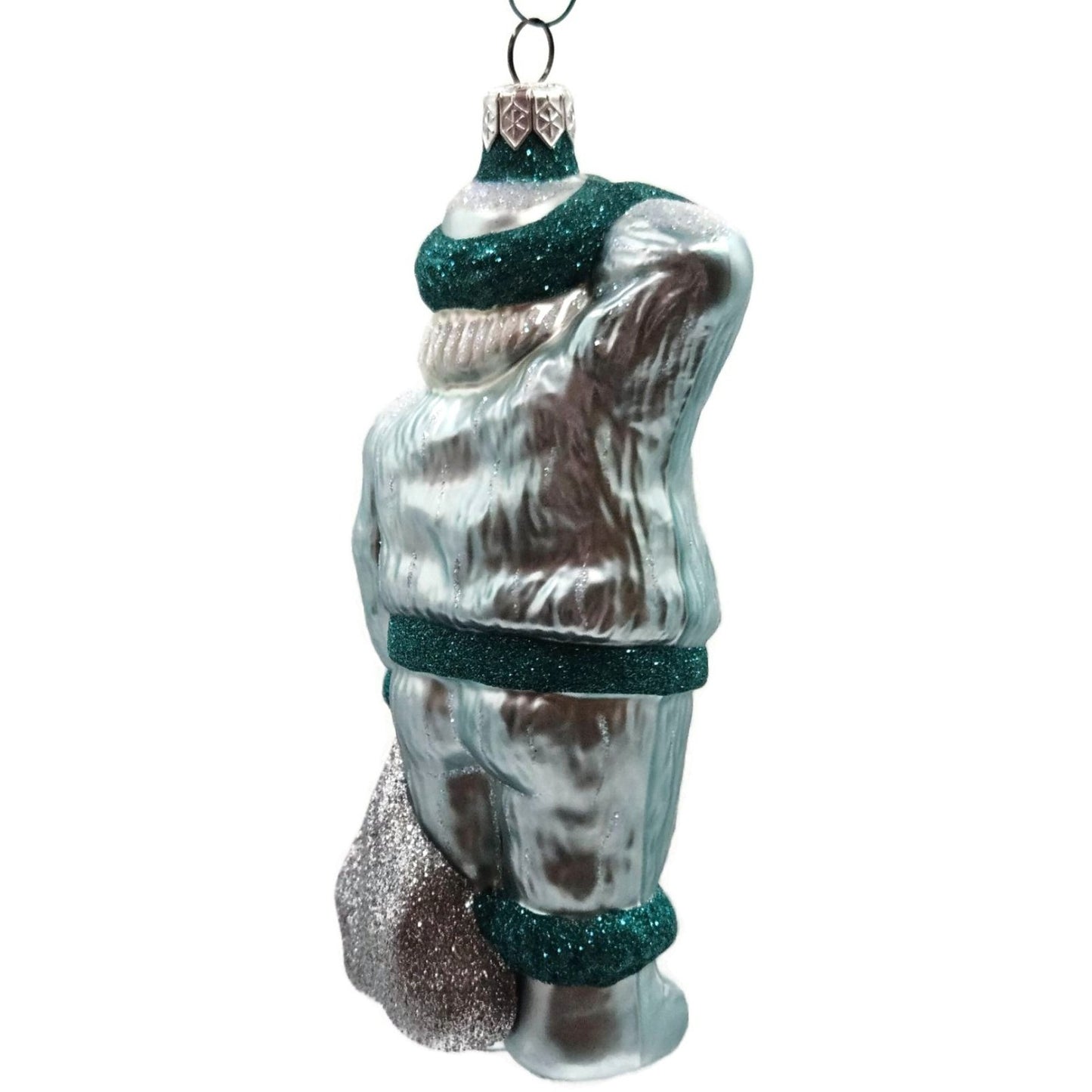 Patricia Breen A Santa for Thomas Turquoise Silver Bag Christmas Tree Ornament