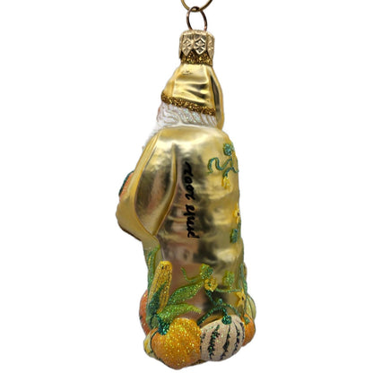 Patricia Breen Harvest Santa Gold Pumpkins Fall Christmas Ornament Signed 2230