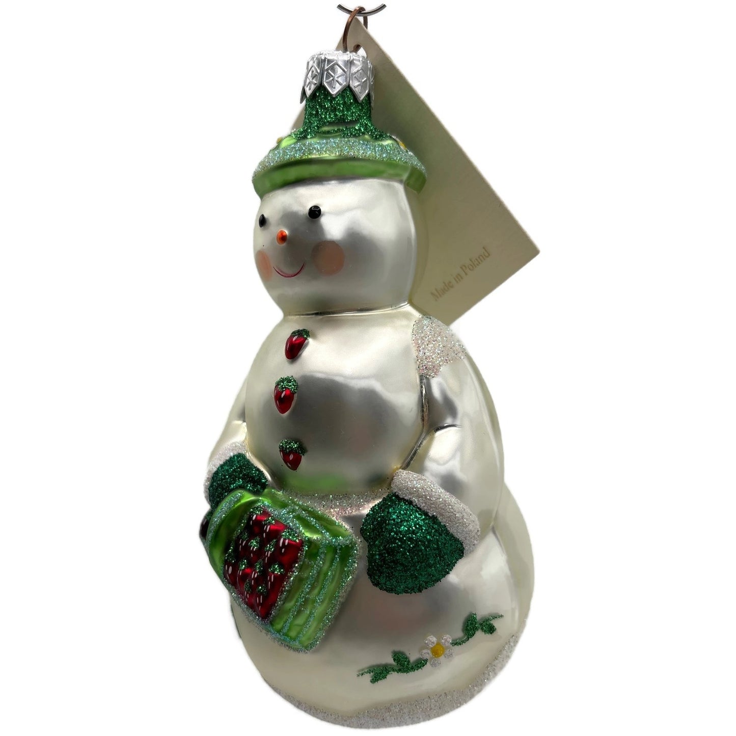 Patricia Breen Strawberry Snowman Fruit Summer Christmas Tree Ornament NM