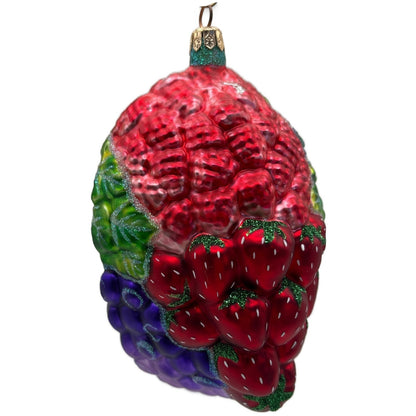 Patricia Breen Arcimbaldi Santa II Fruit Green Background Christmas Ornament