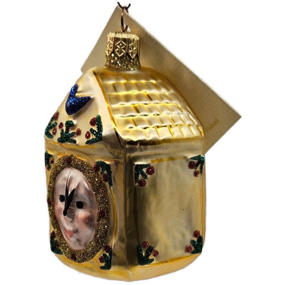 Patricia Breen Hickory Dickory Clock Gold Glittered Christmas Tree Ornament