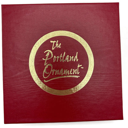 Portland Ornament 2000 City of Roses Skyline Floral Gold Plated Christmas Gift