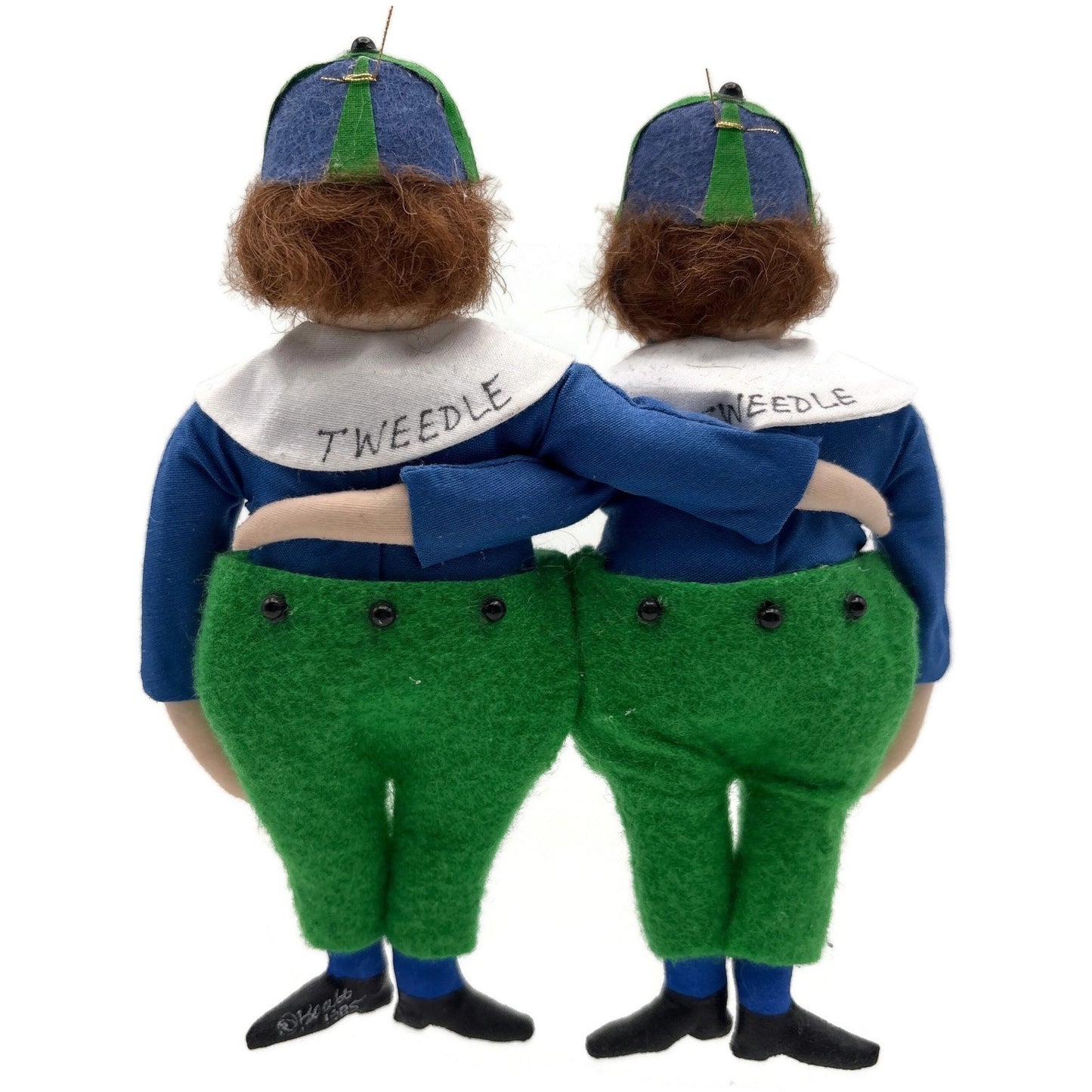 Gladys Boalt Tweedle Dee and Tweedle Dum Alice in Wonderland Handmade Ornament