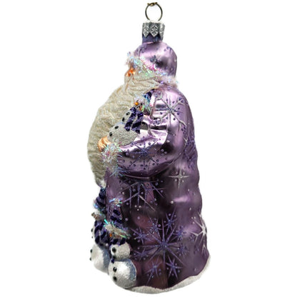 Patricia Breen Frosty Friends Lavender Santa Snowman Christmas Ornament 2520