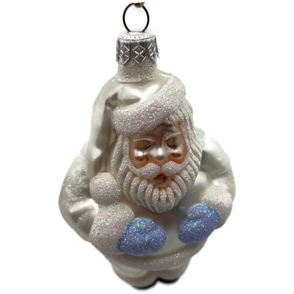Patricia Breen HO HO HO Santa Claus Pearl Snowflakes Dots Christmas Ornament