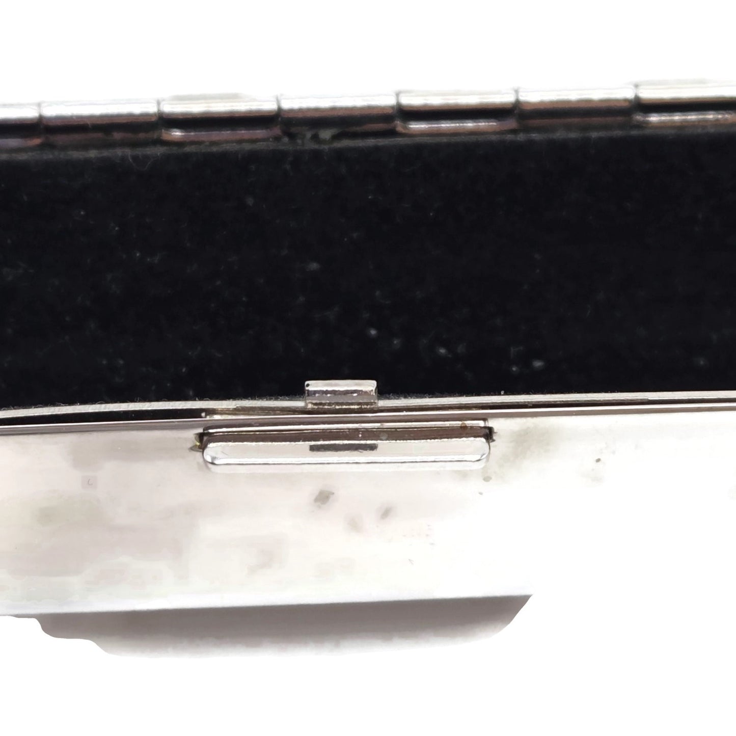 Judith Leiber Lipstick Case Pink Swarovski Crystals Silver Tone with Dust Bag