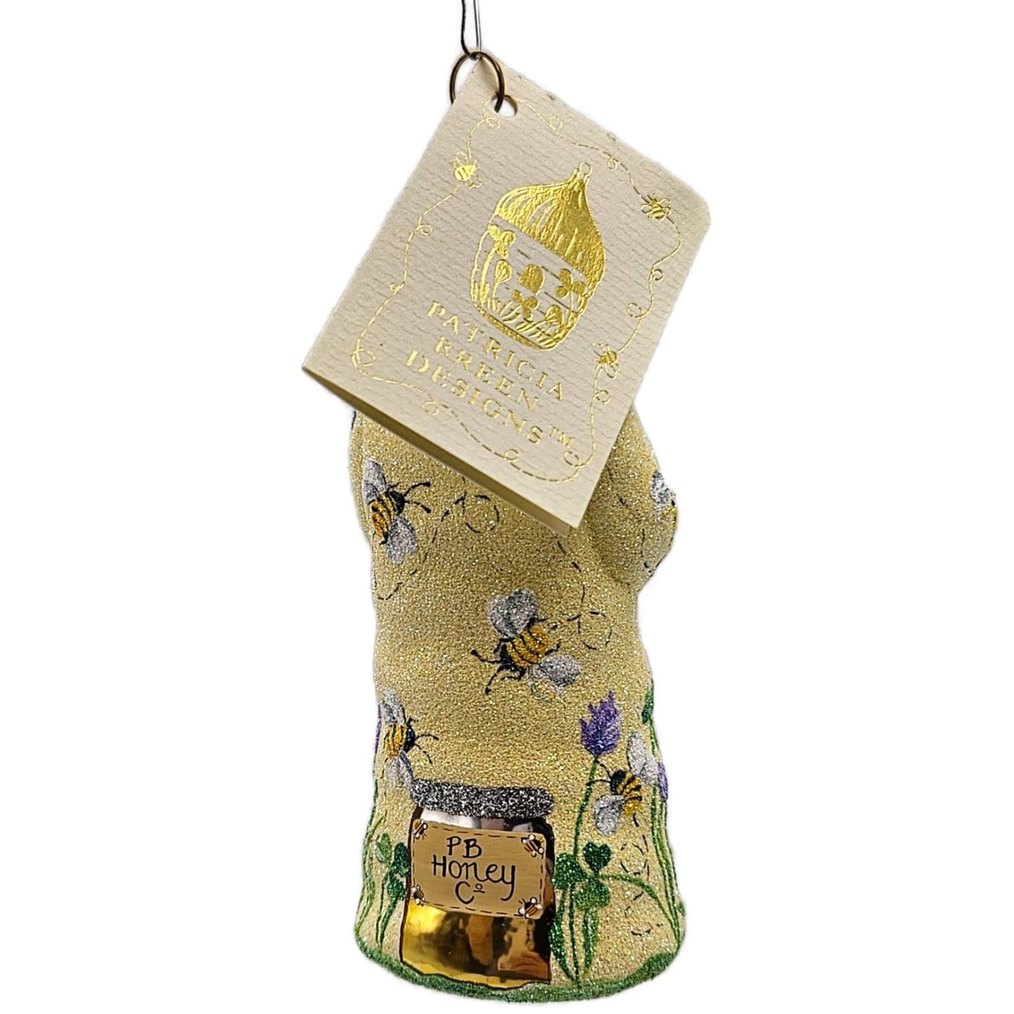 Patricia Breen Santa With Chameleon Colourful Bees Clover Honey Spring Ornament