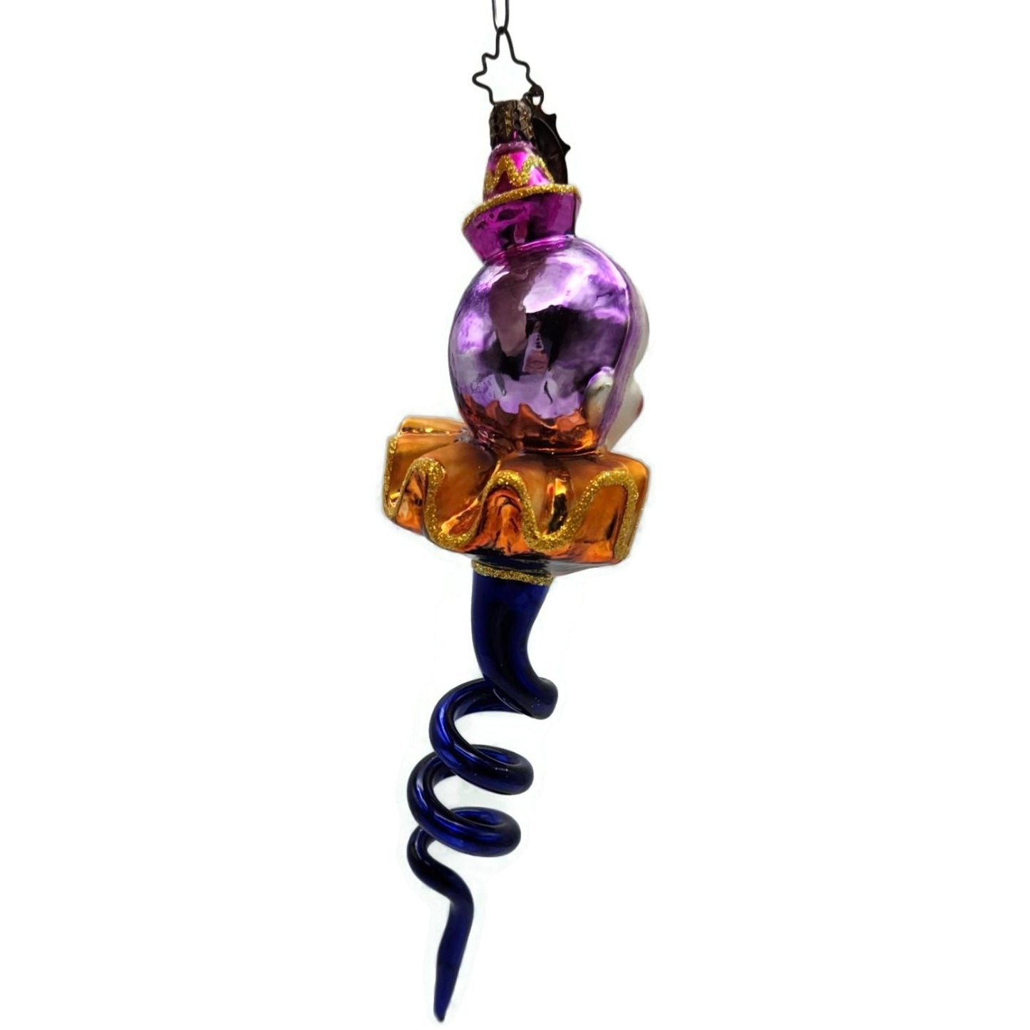 Christopher Radko Clown Snake Corkscrew Spring Twist Halloween Ornament
