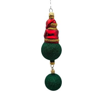 Patricia Breen Jingles the Elf Red Suit Green Ball Christmas Holiday Ornament